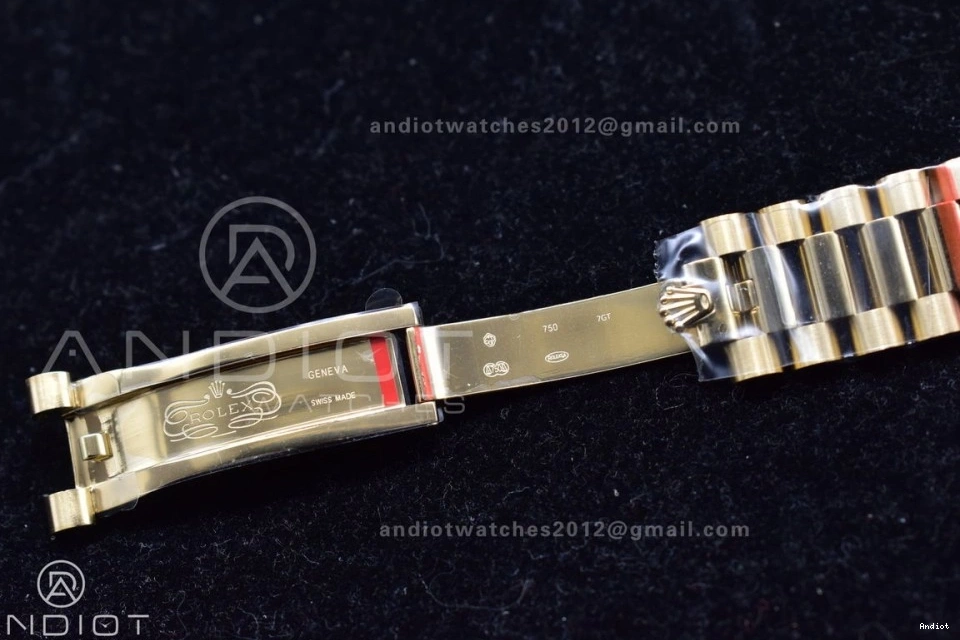 President Weight 904L V Stick YG Steel 731 YG 40 ZipUp Markers DayDate JDF on Gain Bracelet Dial A2836 0711